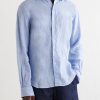 Checked-Woven Linen Shirt - FR Checked-Woven Linen Shirt - FR