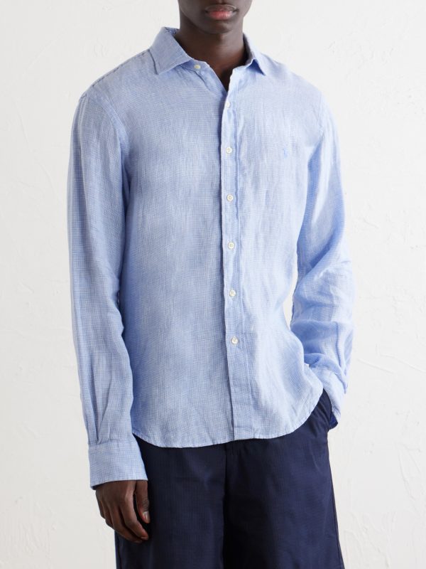 Checked-Woven Linen Shirt - FR Checked-Woven Linen Shirt - FR
