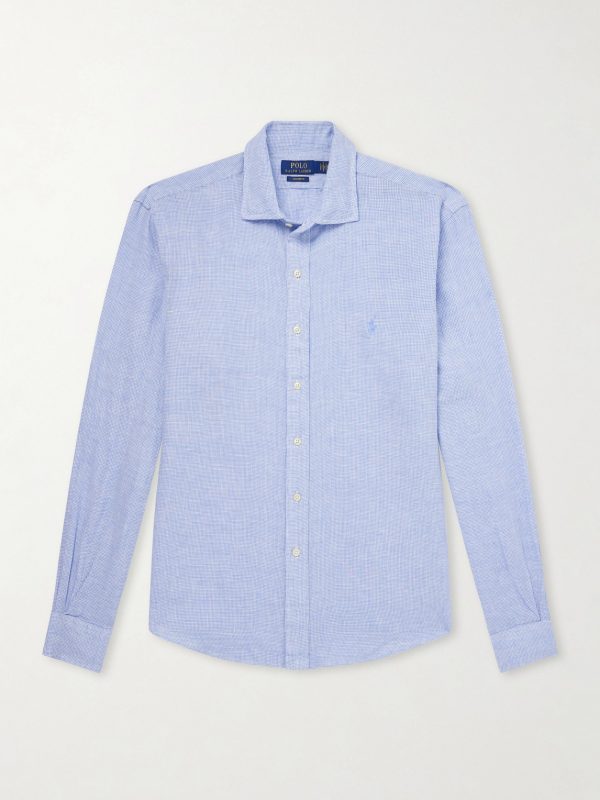 Checked-Woven Linen Shirt Checked-Woven Linen Shirt