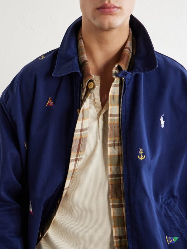 Logo-Embroidered Cotton-Twill Blouson Jacket - CU Logo-Embroidered Cotton-Twill Blouson Jacket - CU