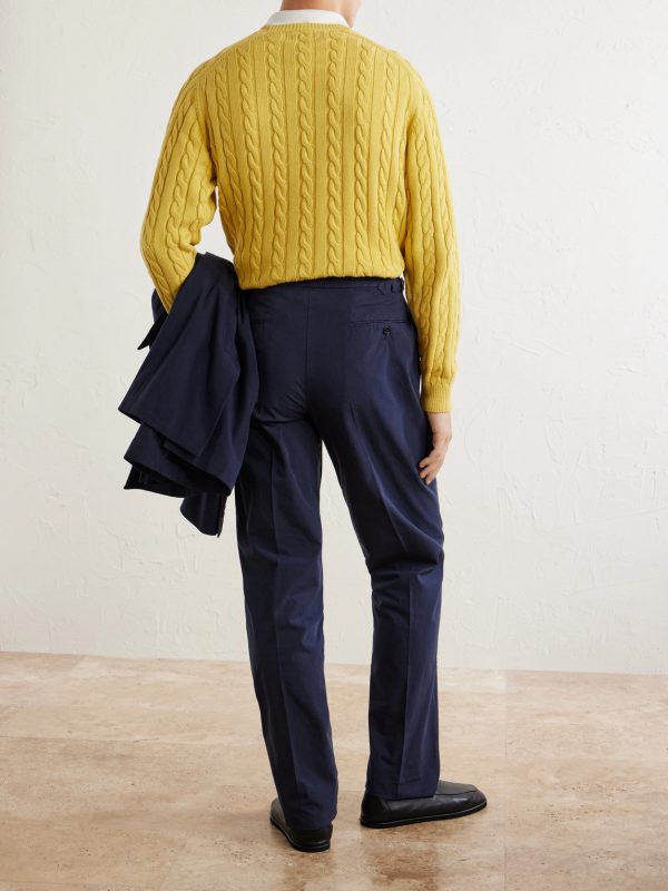 Straight-Leg Cotton Trousers - BK Straight-Leg Cotton Trousers - BK