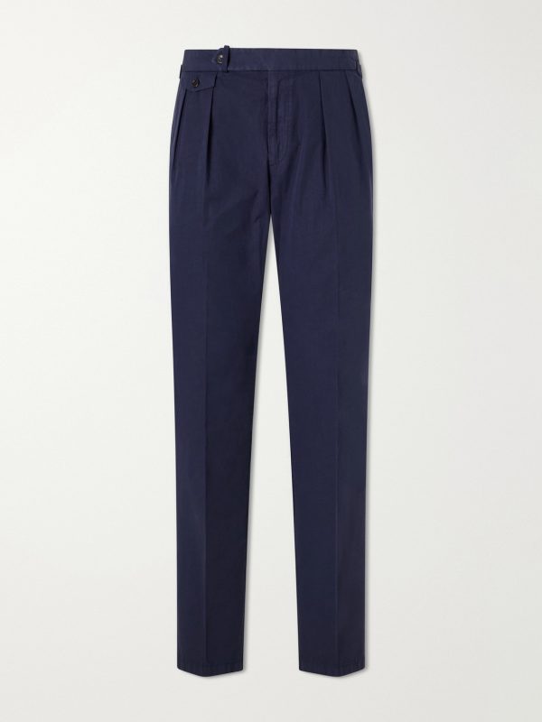 Straight-Leg Cotton Trousers Straight-Leg Cotton Trousers