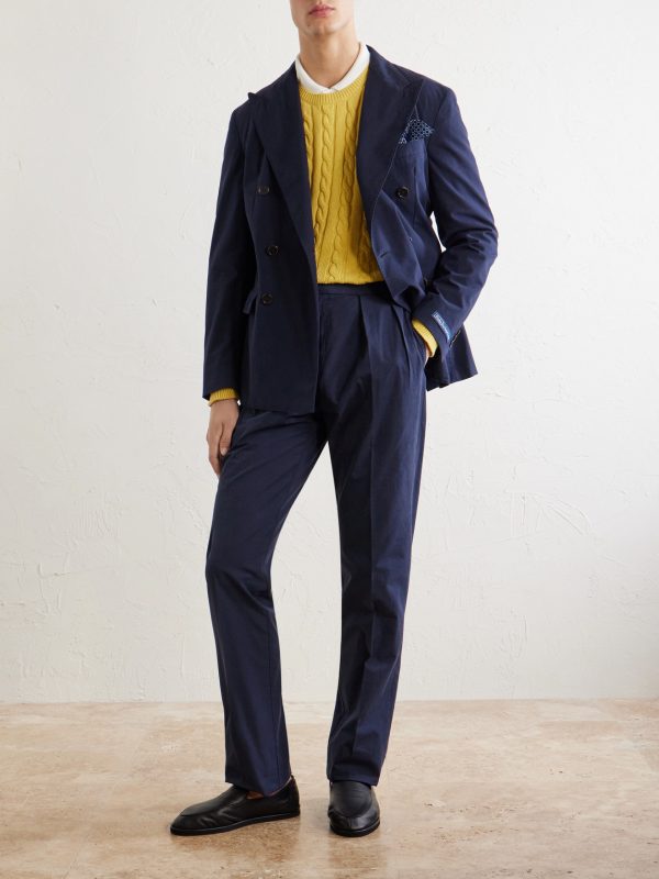 Straight-Leg Cotton Trousers - OU Straight-Leg Cotton Trousers - OU