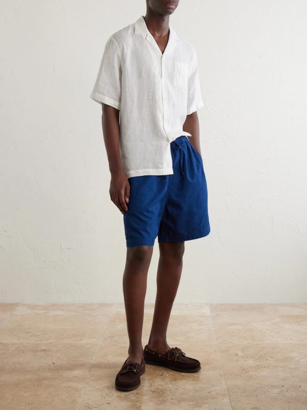 Wide-Leg Cotton-Woven Shorts - OU Wide-Leg Cotton-Woven Shorts - OU