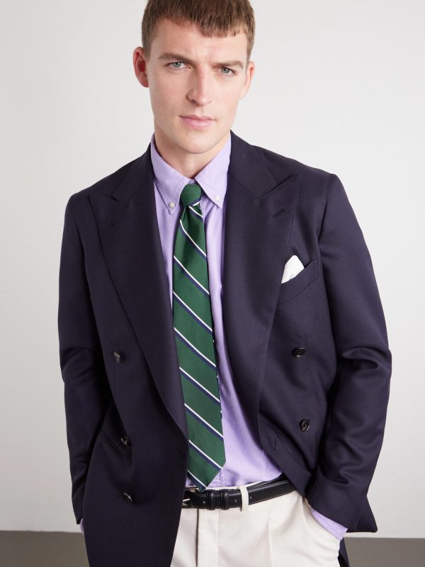 9cm Striped Silk and Cotton-Blend Twill Tie - OU 9cm Striped Silk and Cotton-Blend Twill Tie - OU