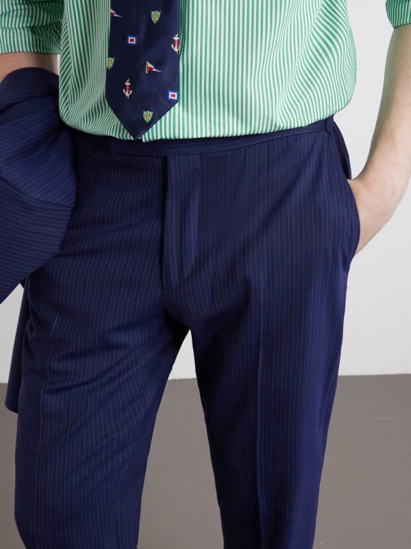 Straight-Leg Pinstriped Wool-Blend Suit Trousers - CU Straight-Leg Pinstriped Wool-Blend Suit Trousers - CU