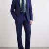 Straight-Leg Pinstriped Wool-Blend Suit Trousers - OU Straight-Leg Pinstriped Wool-Blend Suit Trousers - OU