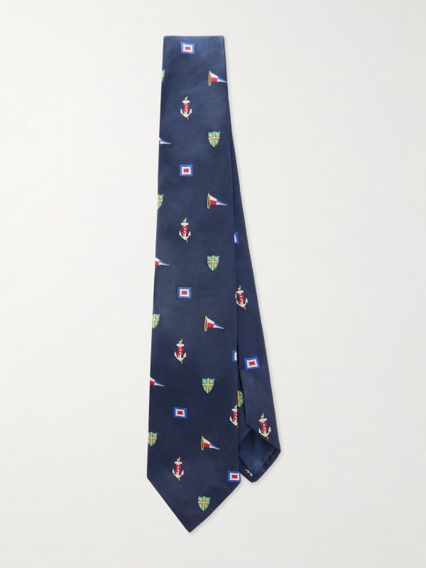 8cm Embroidered Silk Tie 8cm Embroidered Silk Tie