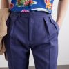 Straight-Leg Pleated Linen Suit Trousers - CU