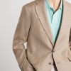 Houndstooth Linen-Blend Blazer - CU Houndstooth Linen-Blend Blazer - CU