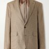 Houndstooth Linen-Blend Blazer Houndstooth Linen-Blend Blazer