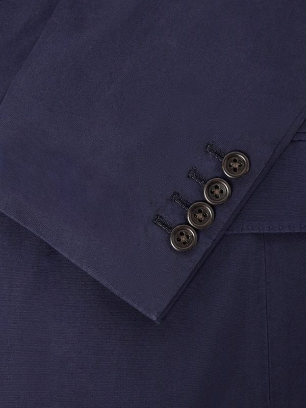 Double-Breasted Cotton-Canvas Suit Jacket - E1 Double-Breasted Cotton-Canvas Suit Jacket - E1