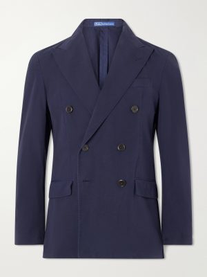 Double-Breasted Cotton-Canvas Suit Jacket Double-Breasted Cotton-Canvas Suit Jacket
