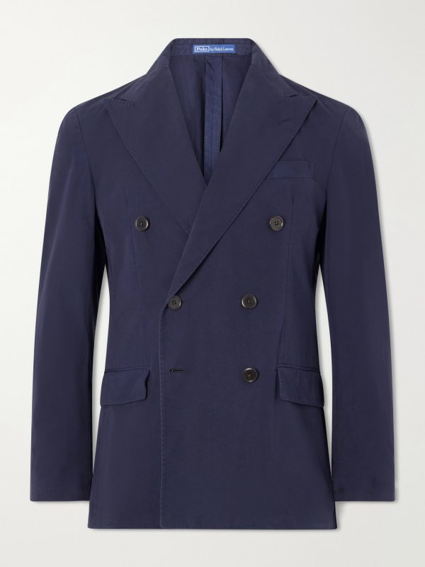 Double-Breasted Cotton-Canvas Suit Jacket Double-Breasted Cotton-Canvas Suit Jacket