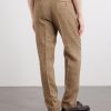 Straight-Leg Pleated Houndstooth Linen, Silk and Wool-Blend Trousers - BK Straight-Leg Pleated Houndstooth Linen, Silk and Wool-Blend Trousers - BK