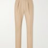 Straight-Leg Pleated Linen Suit Trousers Straight-Leg Pleated Linen Suit Trousers