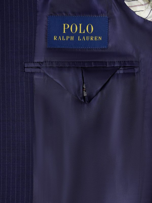Pinstriped Wool-Blend Suit Jacket - E2 Pinstriped Wool-Blend Suit Jacket - E2