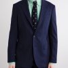 Pinstriped Wool-Blend Suit Jacket - FR Pinstriped Wool-Blend Suit Jacket - FR