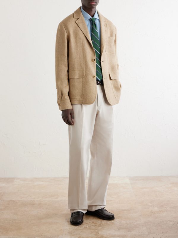 Linen and Cotton-Blend Blazer - OU Linen and Cotton-Blend Blazer - OU