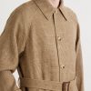 Houndstooth Wool, Silk and Linen-Blend Coat - CU Houndstooth Wool, Silk and Linen-Blend Coat - CU