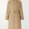 Houndstooth Wool, Silk and Linen-Blend Coat Houndstooth Wool, Silk and Linen-Blend Coat