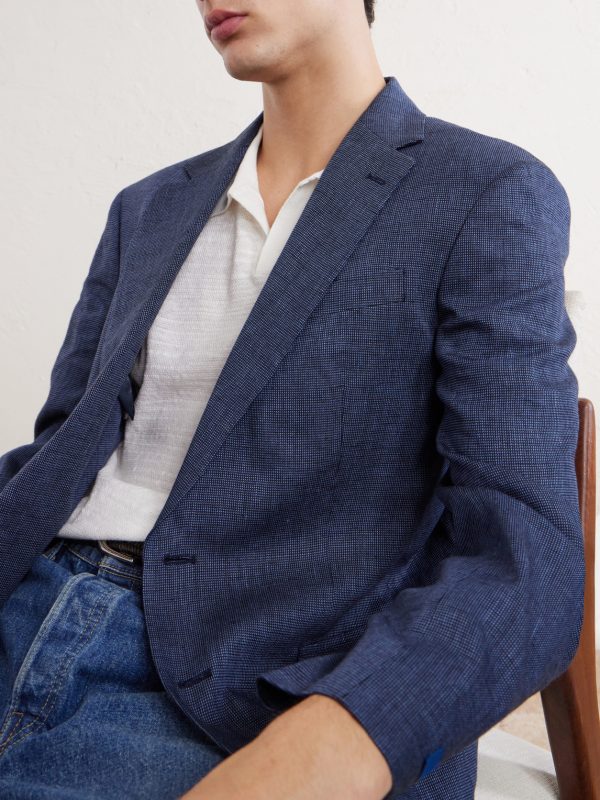 Linen and Wool-Blend Blazer - CU Linen and Wool-Blend Blazer - CU