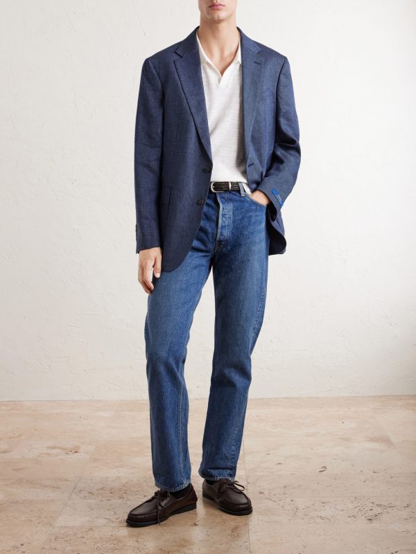 Linen and Wool-Blend Blazer - OU Linen and Wool-Blend Blazer - OU