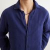 Logo-Embroidered Linen Shirt - CU Logo-Embroidered Linen Shirt - CU