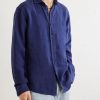 Logo-Embroidered Linen Shirt - FR Logo-Embroidered Linen Shirt - FR