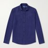 Logo-Embroidered Linen Shirt Logo-Embroidered Linen Shirt