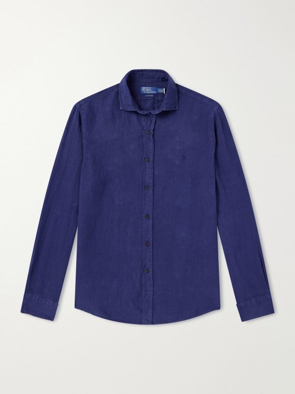 Logo-Embroidered Linen Shirt Logo-Embroidered Linen Shirt