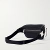 Leather-Trimmed Canvas Belt Bag - BK Leather-Trimmed Canvas Belt Bag - BK