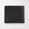 Croc-Effect Leather Wallet - BK Croc-Effect Leather Wallet - BK