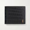 Croc-Effect Leather Wallet Croc-Effect Leather Wallet