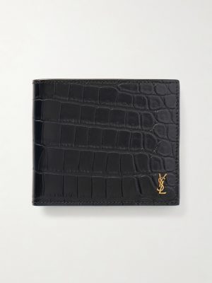 Croc-Effect Leather Wallet Croc-Effect Leather Wallet