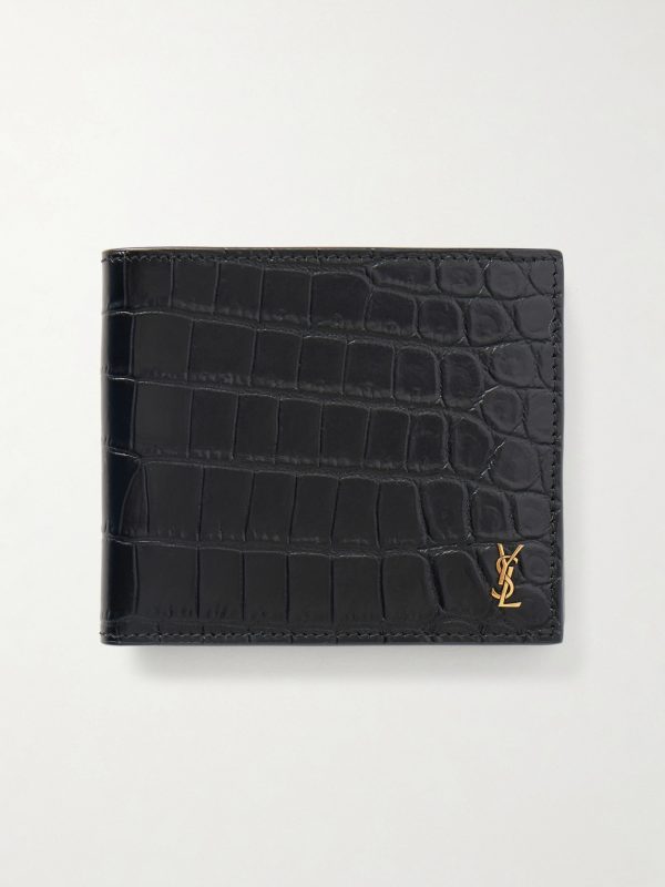 Croc-Effect Leather Wallet Croc-Effect Leather Wallet