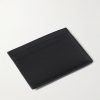 Tiny Cassandre Logo-Appliquéd Full-Grain Leather Cardholder - BK Tiny Cassandre Logo-Appliquéd Full-Grain Leather Cardholder - BK