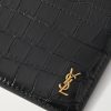 Logo-Embellished Croc-Effect Patent-Leather Cardholder - CU Logo-Embellished Croc-Effect Patent-Leather Cardholder - CU