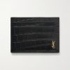 Logo-Embellished Croc-Effect Patent-Leather Cardholder Logo-Embellished Croc-Effect Patent-Leather Cardholder