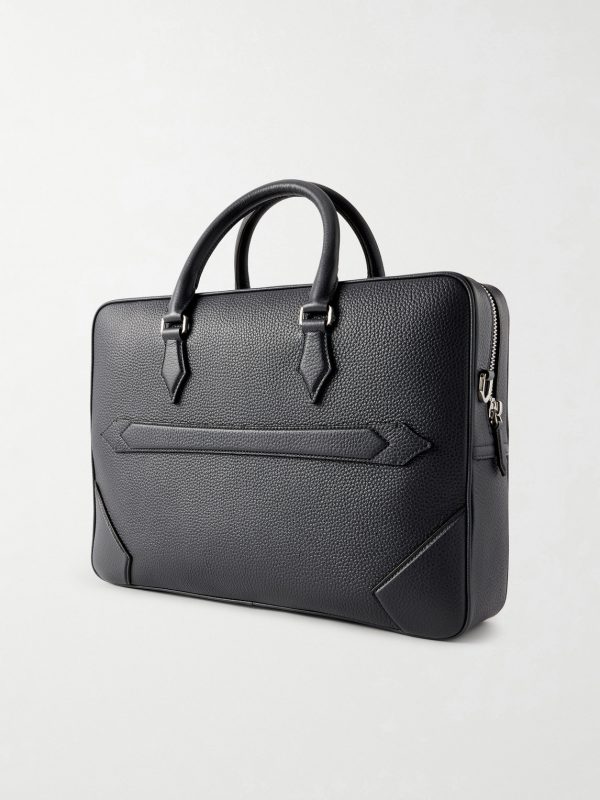 Medium Full-Grain Leather Briefcase - BK