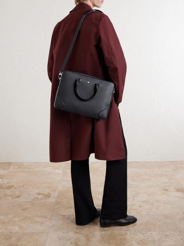 Medium Full-Grain Leather Briefcase - FR