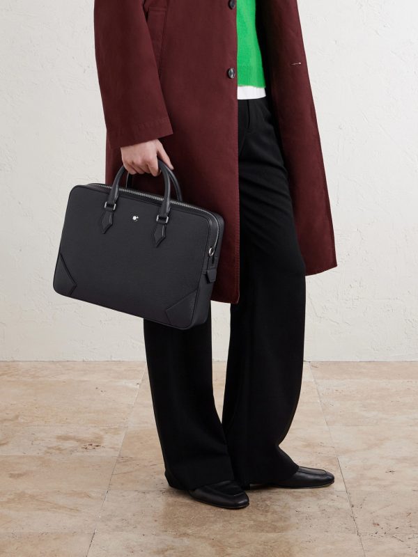Medium Full-Grain Leather Briefcase - OU