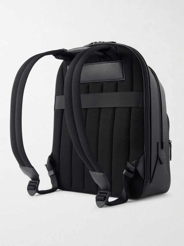 Sartorial Large Cross-Grain Leather Backpack - BK Sartorial Large Cross-Grain Leather Backpack - BK
