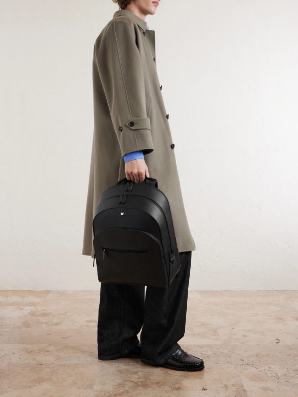 Sartorial Large Cross-Grain Leather Backpack - OU Sartorial Large Cross-Grain Leather Backpack - OU