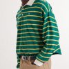 Triomphe-Embroidered Striped Cotton Polo Shirt - CU Triomphe-Embroidered Striped Cotton Polo Shirt - CU