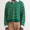 Triomphe-Embroidered Striped Cotton Polo Shirt - FR Triomphe-Embroidered Striped Cotton Polo Shirt - FR