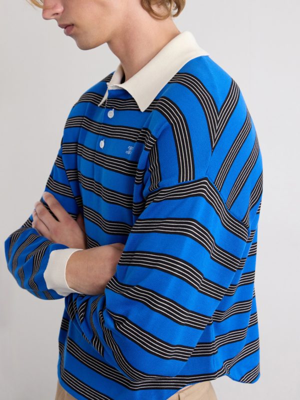 Triomphe-Embroidered Striped Cotton Polo Shirt - CU Triomphe-Embroidered Striped Cotton Polo Shirt - CU