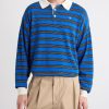 Triomphe-Embroidered Striped Cotton Polo Shirt - FR Triomphe-Embroidered Striped Cotton Polo Shirt - FR