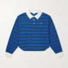 Triomphe-Embroidered Striped Cotton Polo Shirt Triomphe-Embroidered Striped Cotton Polo Shirt