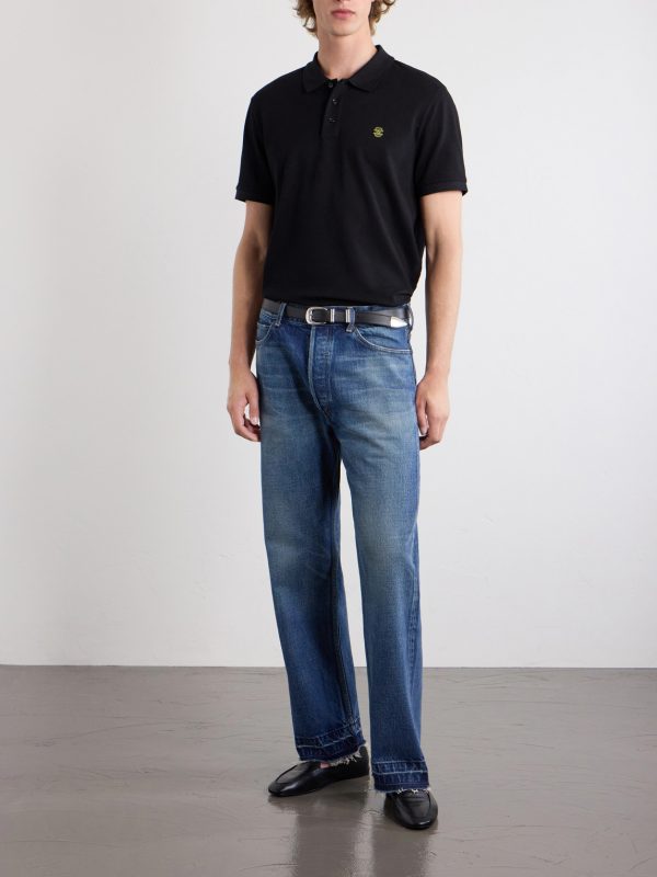 Triomphe-Embroidered Cotton-Piqué Polo Shirt - OU Triomphe-Embroidered Cotton-Piqué Polo Shirt - OU